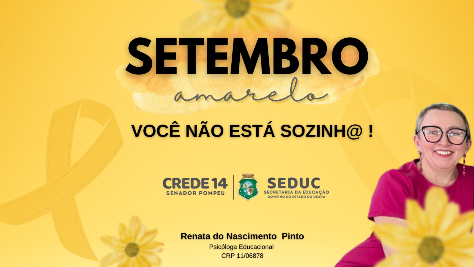 Crede 14 enfatiza importância do Setembro Amarelo e a Saúde Mental
